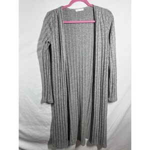 Emory Park Roux brushed knit duster cardigan in heather grey Sz Small